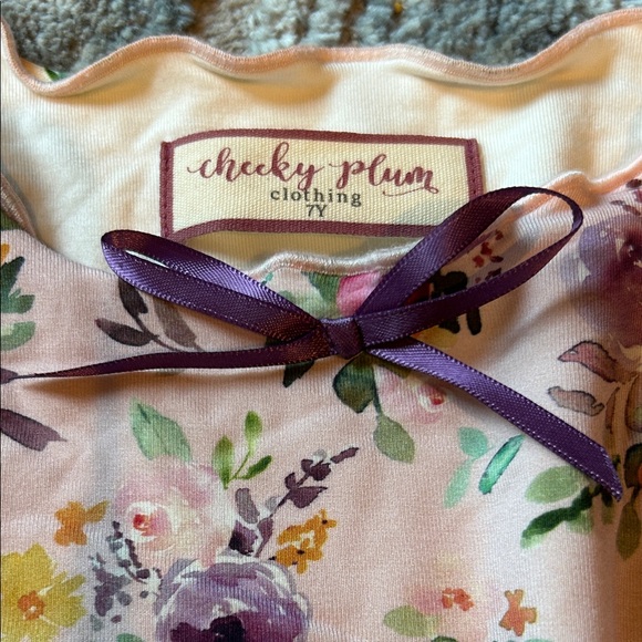 Cheeky Plum Floral Kids Pajama Set - Purple and Pink NWOT!! - Picture 2 of 3
